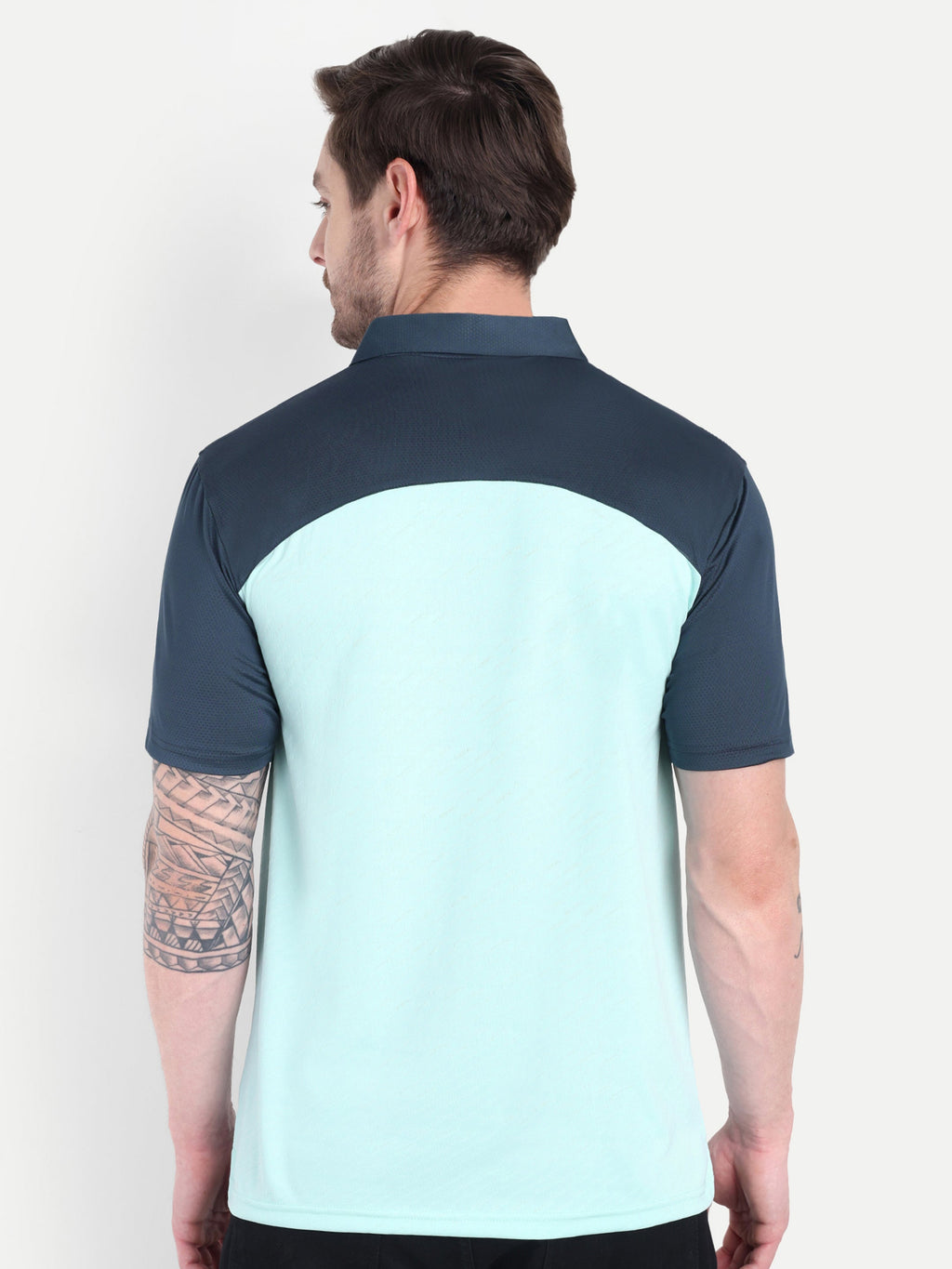 Men’s Fit Crew Neck Sports T-Shirt – Light Sky Blue Polo| BullVibe