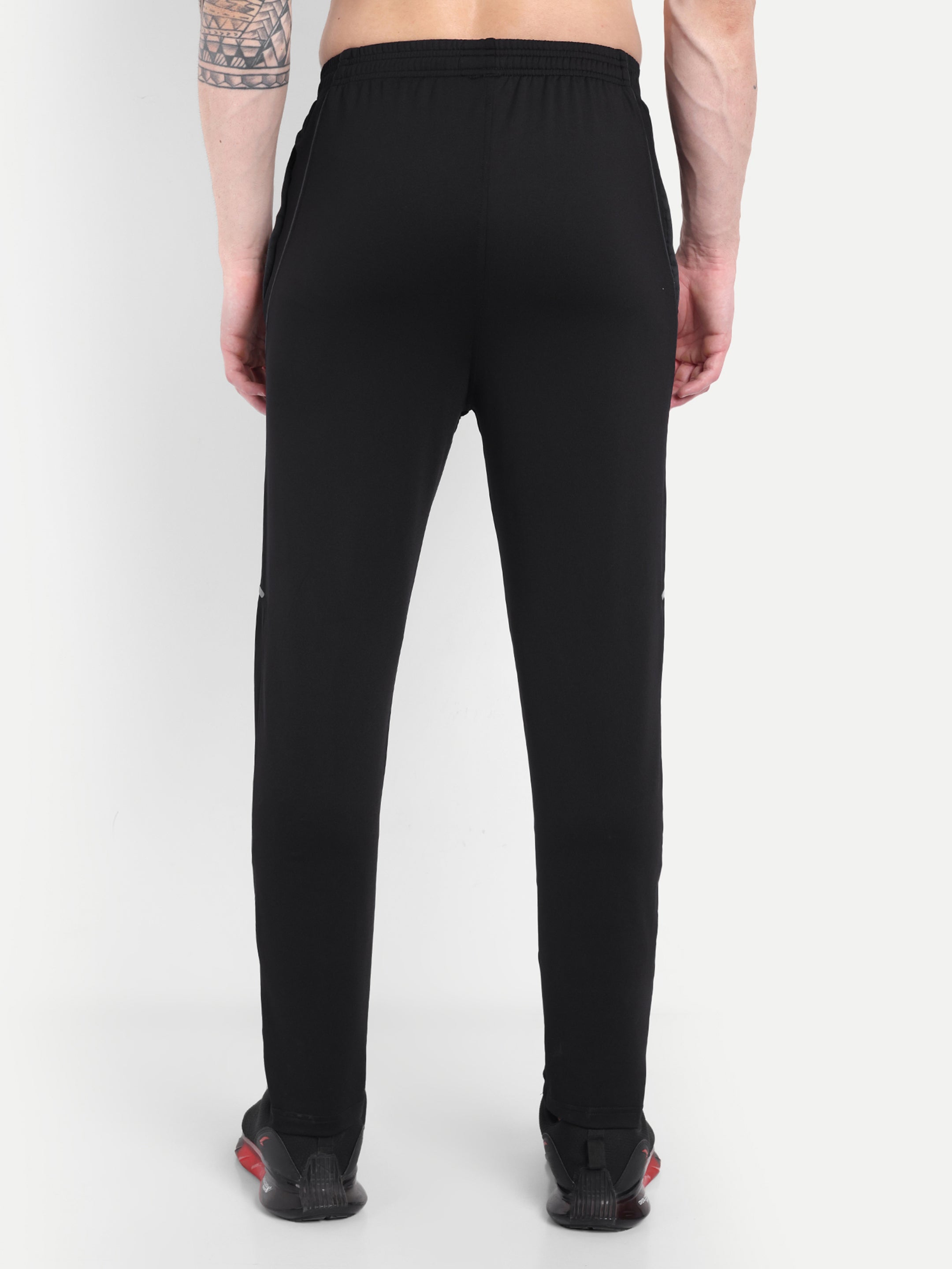 Men’s Dri-FIT Black Open Hem Trousers – Versatile Fit | BullVibe