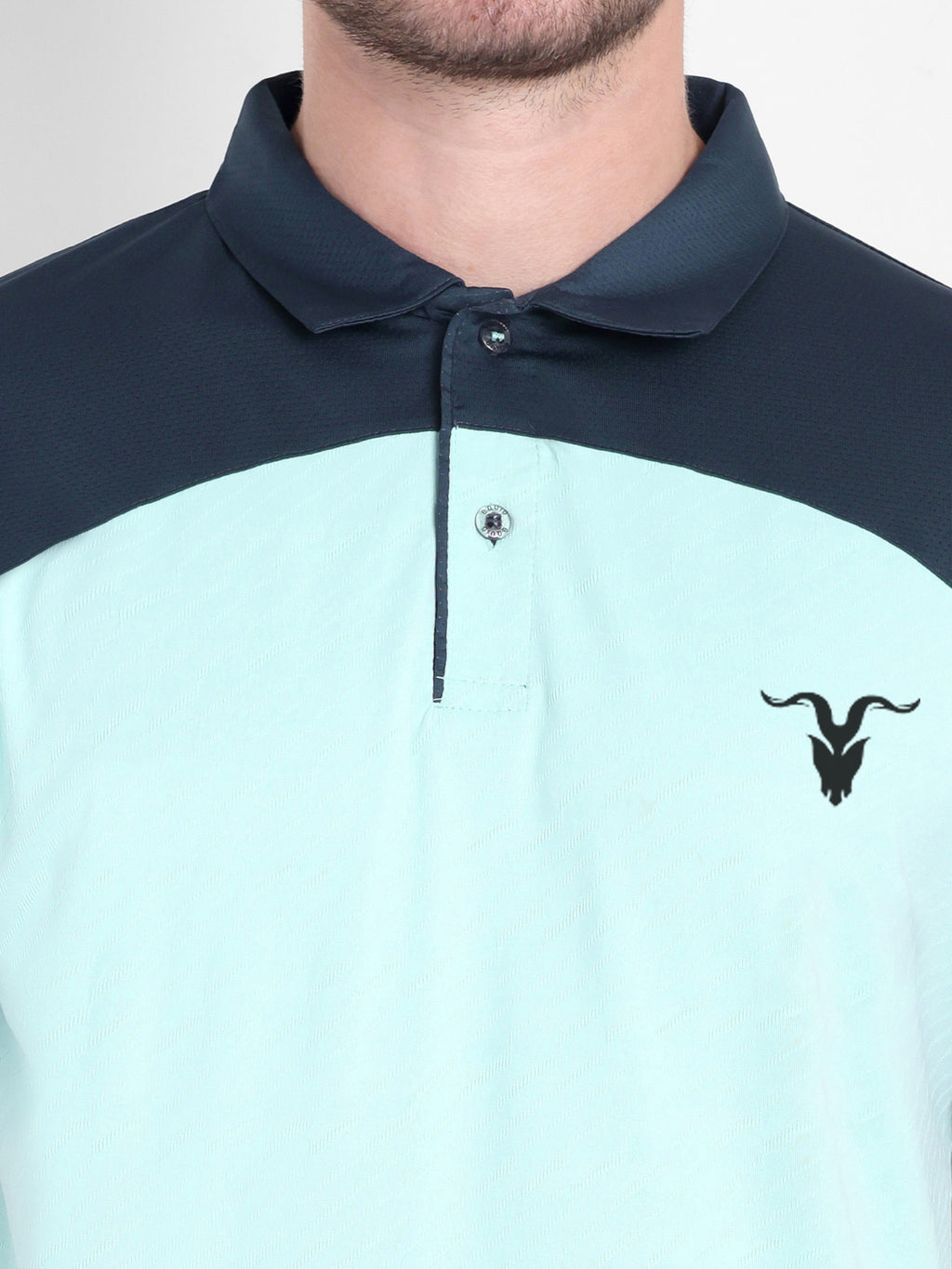 Men’s Fit Crew Neck Sports T-Shirt – Light Sky Blue Polo| BullVibe