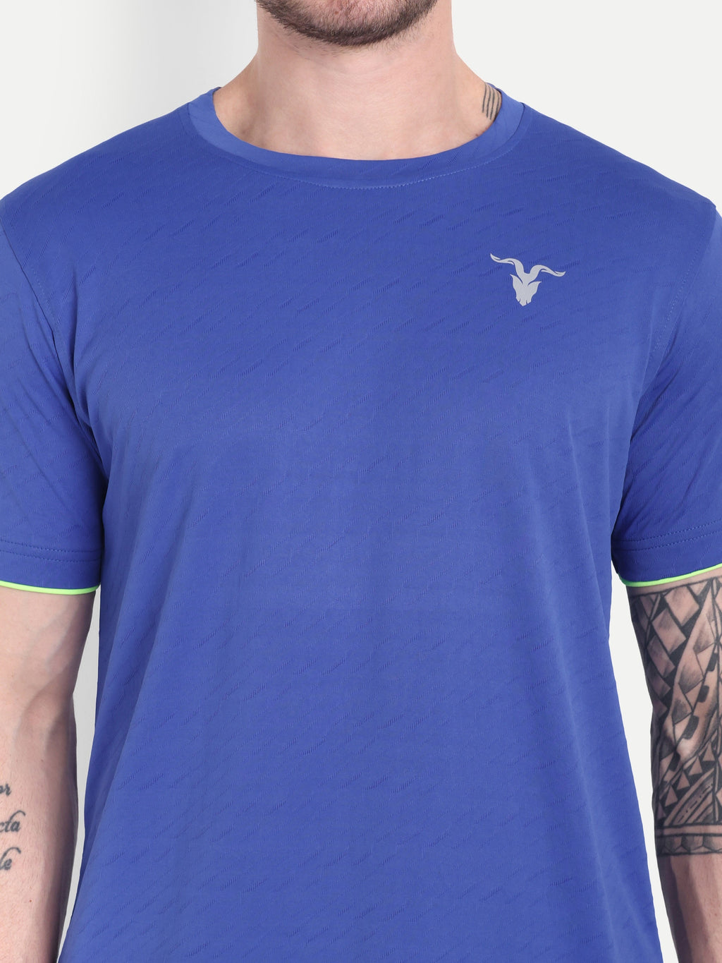 Men’s Round Neck Blue T-Shirt – Soft & Sporty | BullVibe